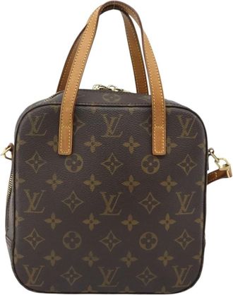 Louis Vuitton Spontini Monogram Canvas Brown Canvas Handbag (Pre-Owned)