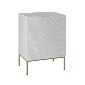 Petits Meubles Mueble bajo lavabo 2 puertas con patas estratificado Blanco