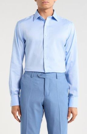 Lorenzo Uomo Royal Oxford Trim Fit Dress Shirt in Blue at Nordstrom Rack, Size 14.5 - 32/33
