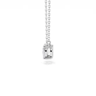 The Diamond Store Wanderlust Floating Oval Cut Lab Diamond Solitaire Necklace 0.50ct H/SI in 9K White Gold
