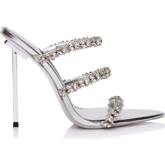 Jessica Rich Diamond Slide Sandal in Silver at Nordstrom, Size 36