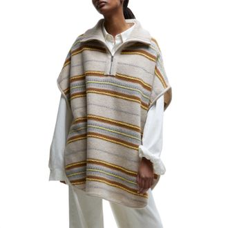 Closed Womens Turtle Neck Poncho In Nude