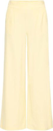 Ichi Wijde Broeken - Dames - Wijde Broeken - Beige - XS - Broeken