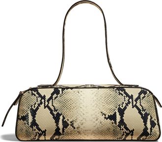 Khaite Simona Snakeskin Print Leather Shoulder Bag in Natural 121 at Nordstrom