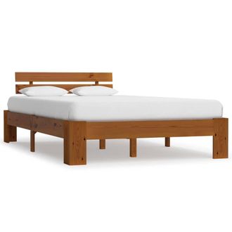 vidaXL Vidaxl - Estructura Cama Sin Colch&oacute;n Madera Pino Marr&oacute;n Miel 120x200 Cm