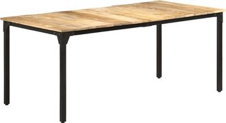 vidaXL Vidaxl - Mesa De Comedor Madera De Mango Rugosa 180x90x76 Cm