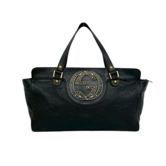 Gucci Pre-owned Handbags, female, Black, Size: ONE SIZE Pre-owned Interlocking G Leather Handbag