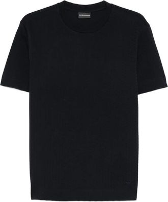 Emporio Armani T-shirt con lavorazione in rilievo - Nero