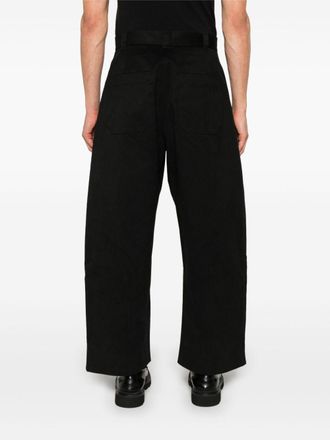 STUDIO NICHOLSON Mens Trousers Sorte Black Cotton