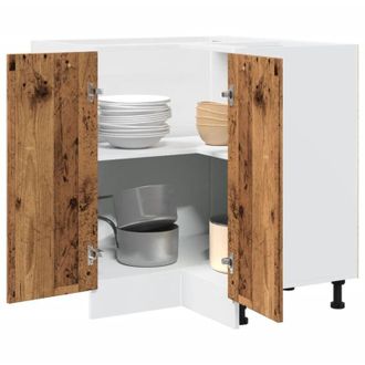 vidaXL Armadietto Cucina Lyon Legno Antico 75,5x75,5x81,5 cm - Vidaxl