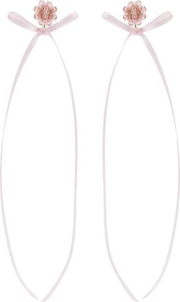 Simone Rocha Orecchini a bottone Bow Ribbon - Oro