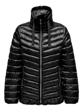 Only Steppjacke ONLY ONLVEGA QUILTED LIFE JACKET CC OTW, Damen, Gr. XS, schwarz, Web, Obermaterial: 55% Polyester, 45% Nylon, unifarben, regular fit normal