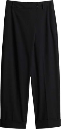 OPUS Mozy turn-up - Dames - Broeken - Zwart - Maat: 2XL Viscose