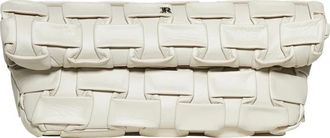John Richmond Pochette intrecciata - Dames - Clutches - Wit - ONE Size - Tassen