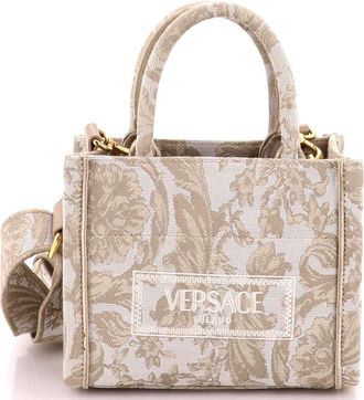 Versace Athena Convertible Tote Barocco Jacquard Small