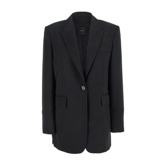 Pinko Pinko - Kamut Jas - Dames - Jassen - Zwart - Maat: M Viscose