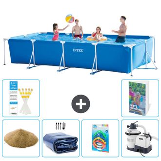 Intex Piscina Con Estructura Rectangular - 450x220x84 Cm - 7-piezas S36