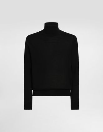 Dolce & Gabbana Cashmere Turtleneck - Man Sweaters And Cardigans Black 46