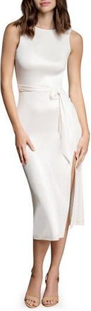 Dress The Population Karlie Sleeveless Body-Con Midi Cocktail Dress in White at Nordstrom Rack, Size Xx-Large