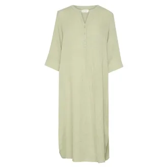 Cream Vestido Caft&aacute;n de Lino Verde - Dresses - Mujer - Verde - XS