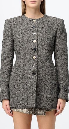 Msgm Blazer corto in misto lana con scollo a girocollo