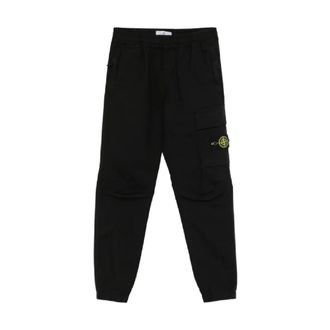 Stone Island Trousers Kids - male - Stone Island - Sweatpants - Black - 8 Y - Kids