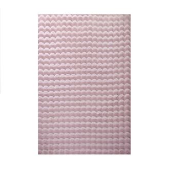 Nazar Rugs Alfombra suave efecto burbujas rosa 80x250