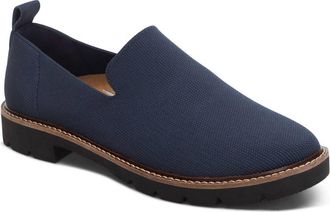 Aetrex Womens Chloe Slip On Loafers In Navy