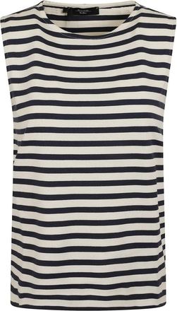 Max Mara Mouwloze Interlock Jersey Top - Dames - Tops zonder mouwen - Veelkleurig - XS - Katoen - Tops