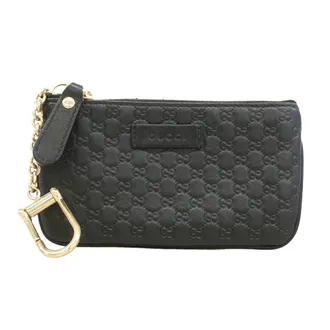 Gucci Black Leather Coin Purse/Coin Case (Pre-Owned)