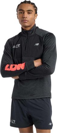 New Balance Slanke sporttop met hoge kraag voor heren (Zwart)