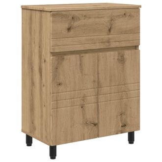 vidaXL Unidad De Tocador De Ba&ntilde;o Roble Artisan 60 X 35 X 80 Cm Vidaxl