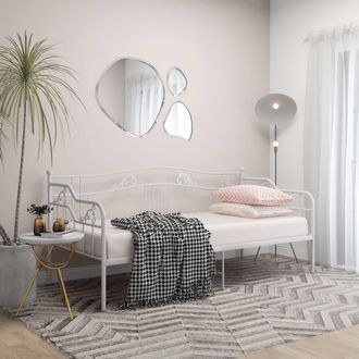 Berkfield Home Sofa Bed Frame White Metal 90x200 cm