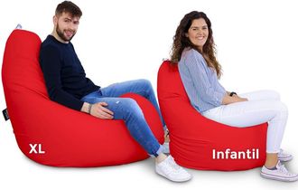 Happers Happers - Puff Pera Relax Polipiel Rojo Xl