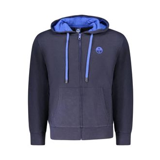 North Sails Heren, Sweatshirts & Hoodies, Blauw, Maat: XL Katoen