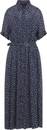 Ralph Lauren Gestreepte katoenen overhemdjurk met riem - Dames - Shirt Kleedjes - Blauw - S - Katoen - Kleedjes