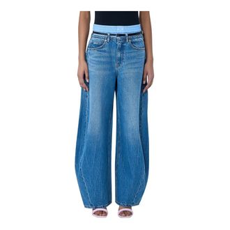 Alexander Wang Wijde Pijpen Denim Broek - Dames - Loose Fit Jeans - Blauw - W28 - Denim - Jeans