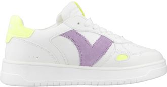 Victoria Neon Leren Sneakers - Dames - Sneakers - Wit - 36 EU - Schoenen