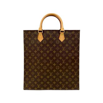 Louis Vuitton Brown Leather Pvc Handbag Tote Bag (Pre-Owned)