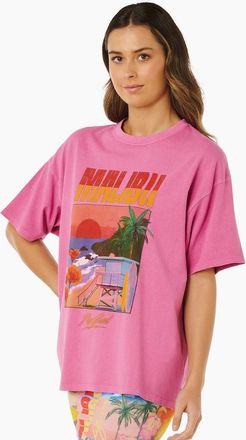 Rip Curl Womens Rip Curl Womens Hayley O Heritage Short Sleeve T-Shirt - Pink - Size: 18/16
