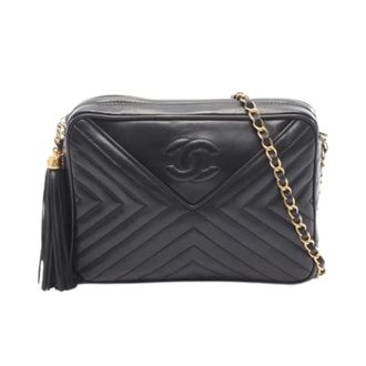 Chanel Pre-owned Cross Body Bags, female, Black, Size: ONE SIZE Pre-owned Vintage Crossbody Bag