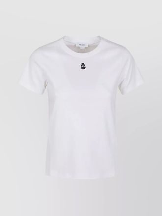 Alexander McQueen cotton skull embroidered t-shirt