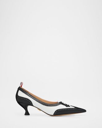 Thom Browne 50mm Wingtip Leather Pumps