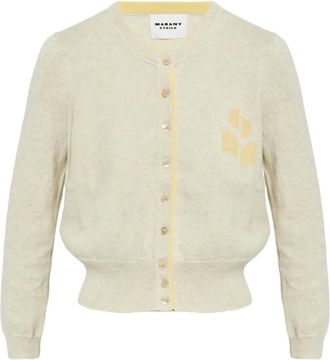 Isabel Marant layered cardigan - women - Wool/Cotton - 36 - Neutrals
