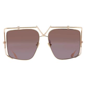 Valentino Brown Gradient/Gold Flash Irregular Ladies Sunglasses VLS-116 B 59