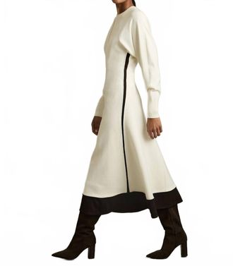 Reiss Caprice Wool Blend Knitted Midi Dress In Ivory