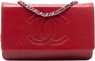 Chanel Pre-owned Cross Body Bags, female, Red, Size: ONE SIZE Pre-owned Cross Body Bag