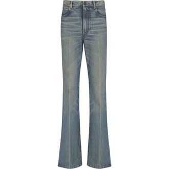 Balmain Slim straight-leg jeans in vintage denim in Blue at Nordstrom, Size 33