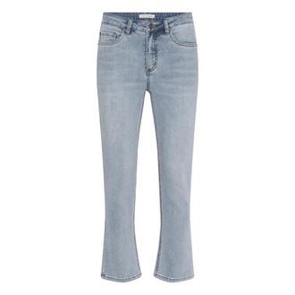 Kaffe KAriver Cropped Jeans - Dames - Jeans - Blauw - Maat: W32 Katoen