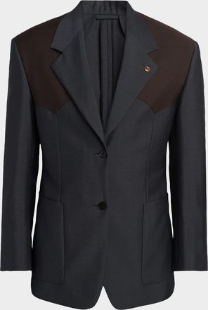 Versace Men & apos;s Single-Breasted Wool Formal Jacket